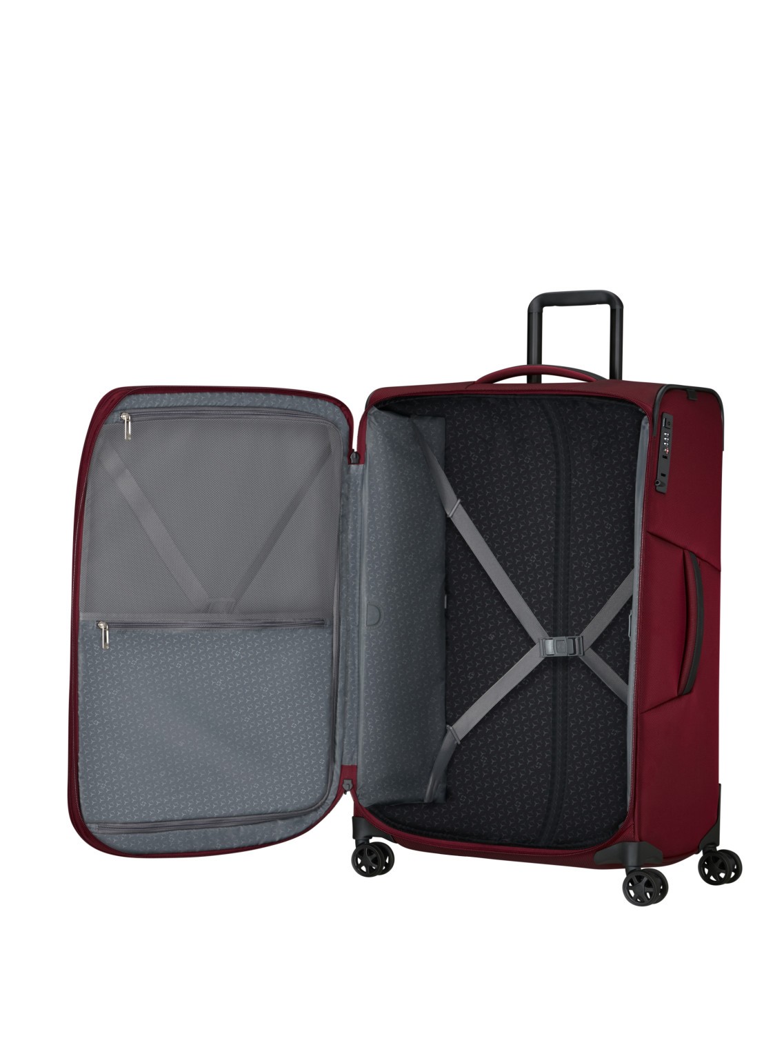 Samsonite Respark vergrootbare spinner 79 cm - achterkant bordeauxrood
