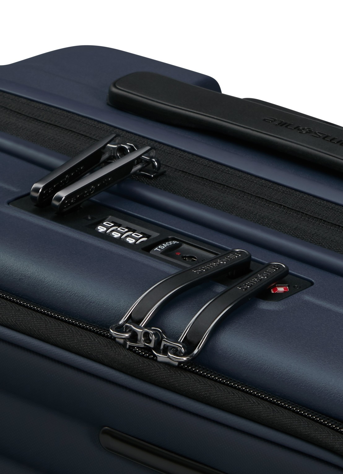 Samsonite Restackd Easy Access vergrootbare spinner 55 cm - detail 4 donkerblauw