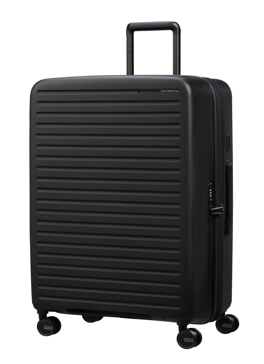 Samsonite Restackd spinner 75 cm - voorkant 5 zwart