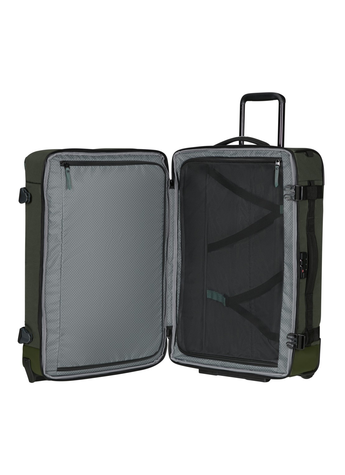 Samsonite Roadseeker Duffle trolley 68 cm - voorkant 3 dark olive / olijfgroen