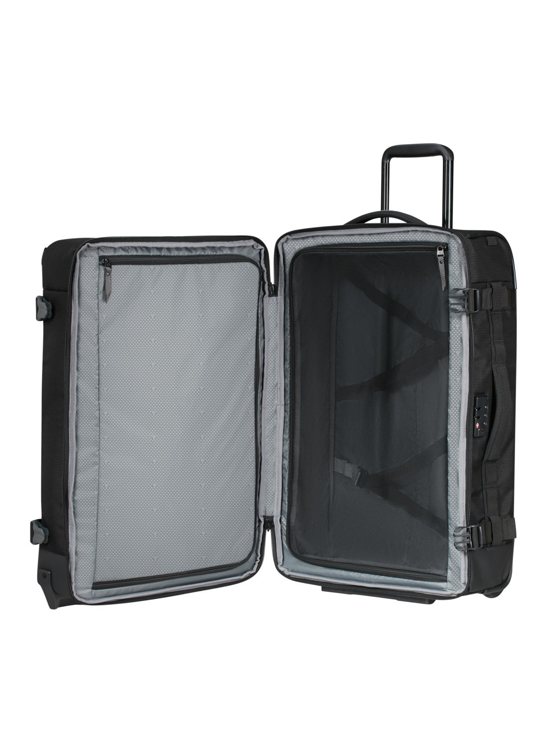 Samsonite Roadseeker Duffle trolley 68 cm - voorkant 5 deep black / zwart