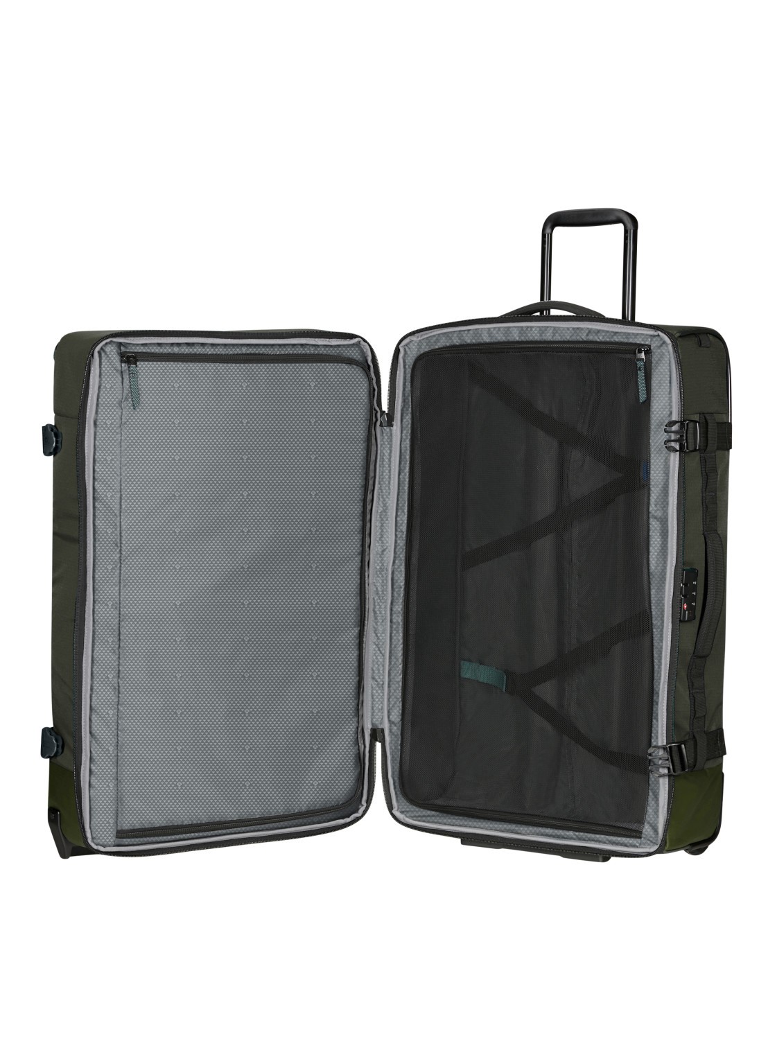 Samsonite Roadseeker Duffle trolley 79 cm - voorkant 2 dark olive / olijfgroen