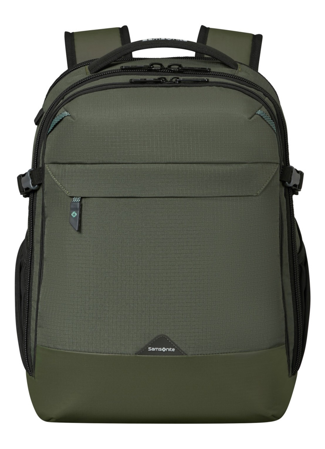 Samsonite Roadseeker laptoprugzak met 15,6 inch laptopvak - voorkant dark olive / olijfgroen