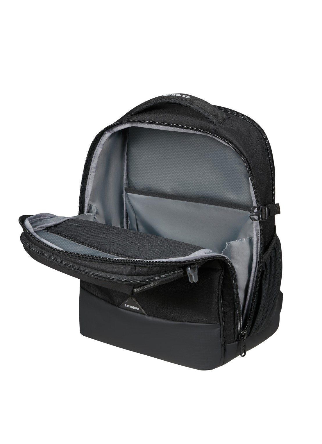 Samsonite Roadseeker laptoprugzak met 15,6 inch laptopvak - voorkant 5 deep black / zwart