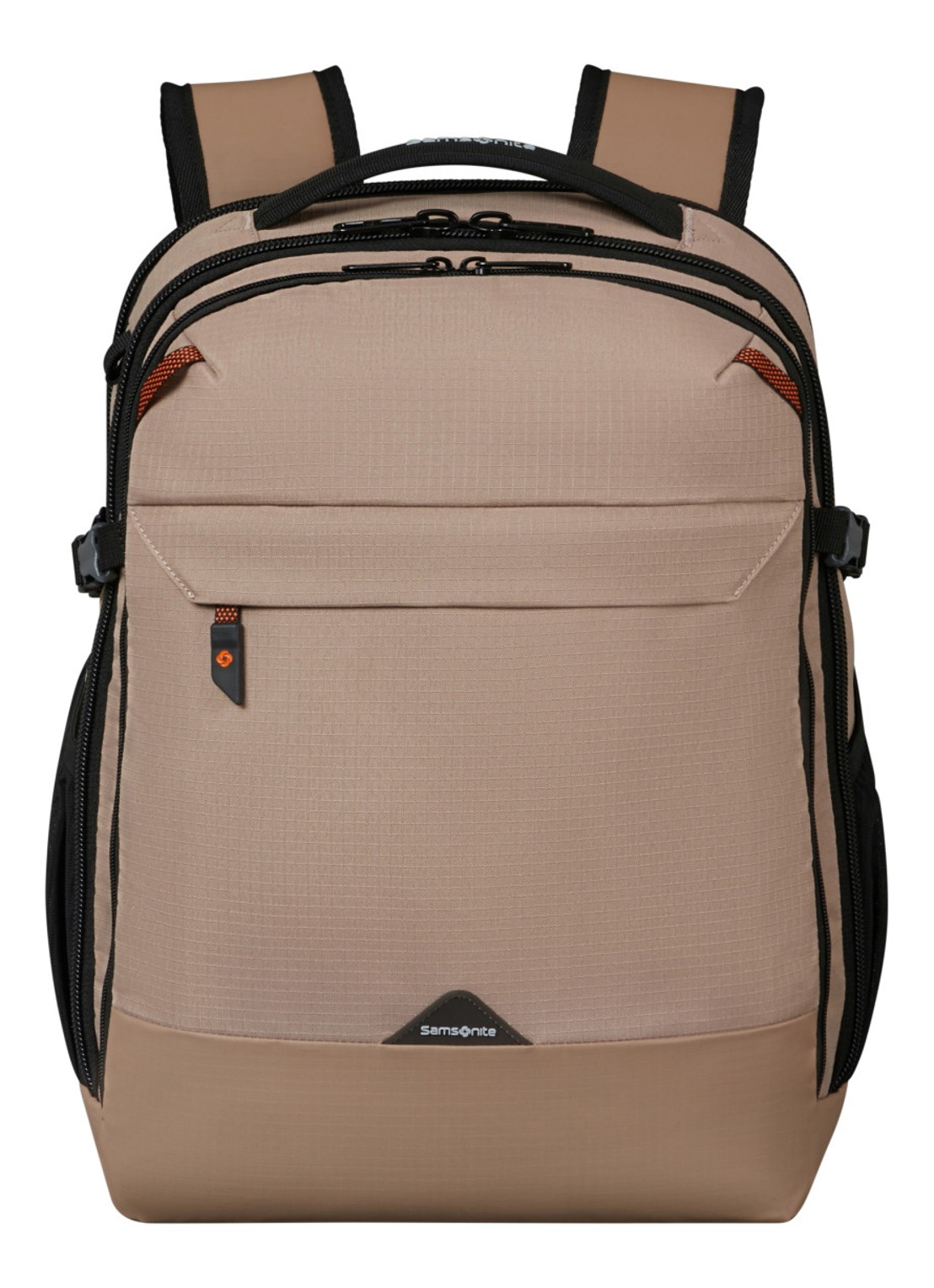 Samsonite Roadseeker laptoprugzak met 15,6 inch laptopvak - voorkant 4 dune / donkerbeige