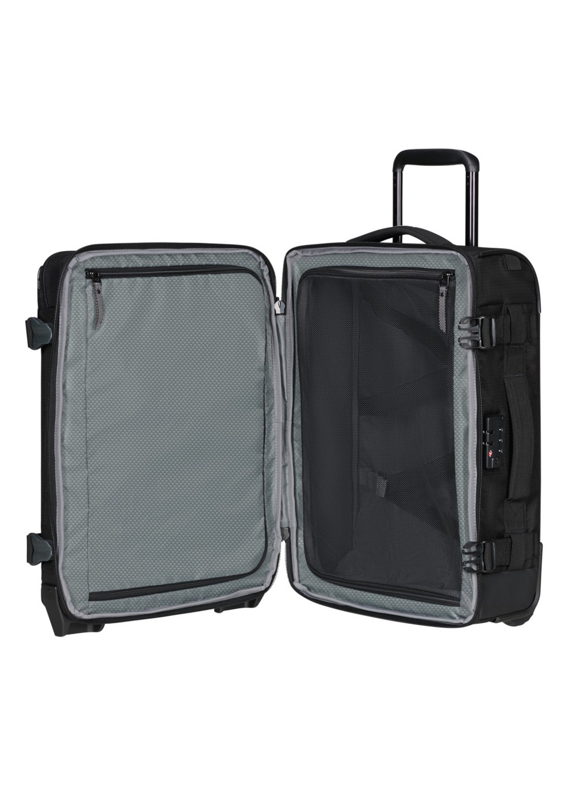 Samsonite Roadseeker trolley  55 cm - voorkant 5 deep black / zwart
