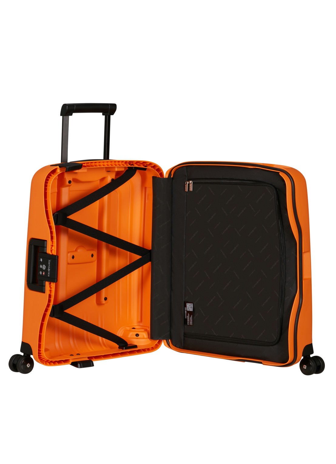 Samsonite S'Cure spinner 55 cm - voorkant 2 apricot / oranje