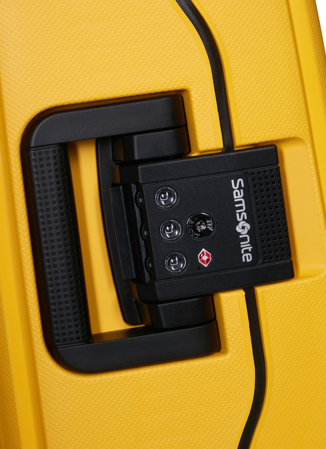 Samsonite S'Cure spinner 55 cm - detail 2 geel