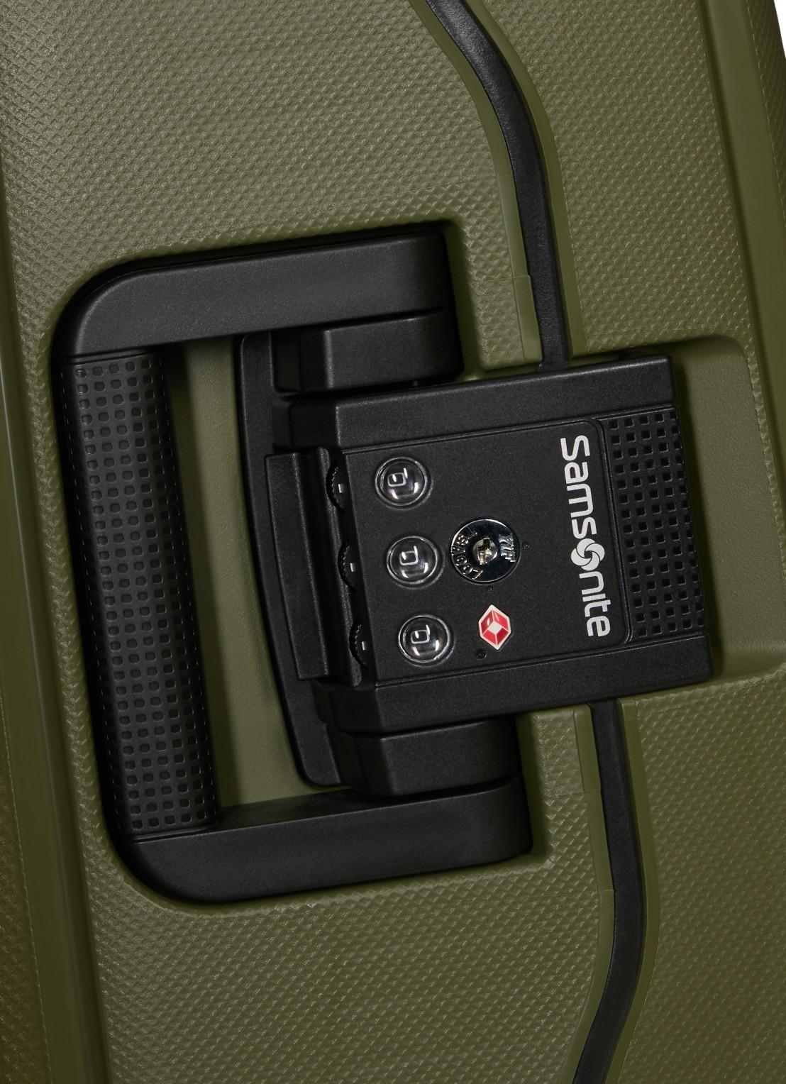 Samsonite S'Cure spinner 55 cm - detail 2 olijfgroen