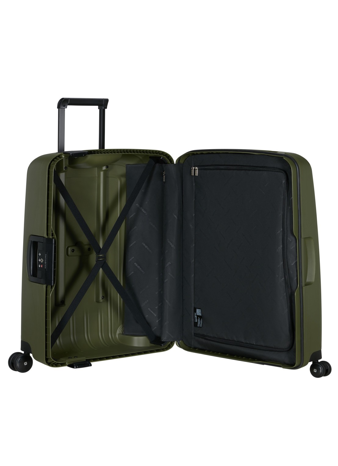 Samsonite S'Cure spinner 69 cm - achterkant 5 olijfgroen