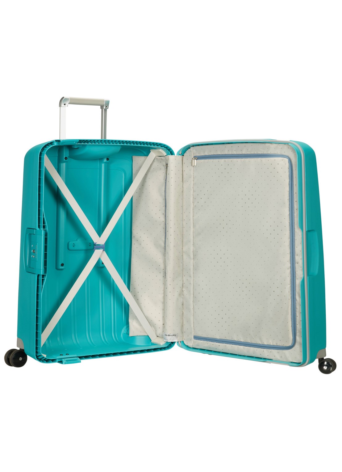 Samsonite S'Cure spinner 75 cm - voorkant 6 turquoise