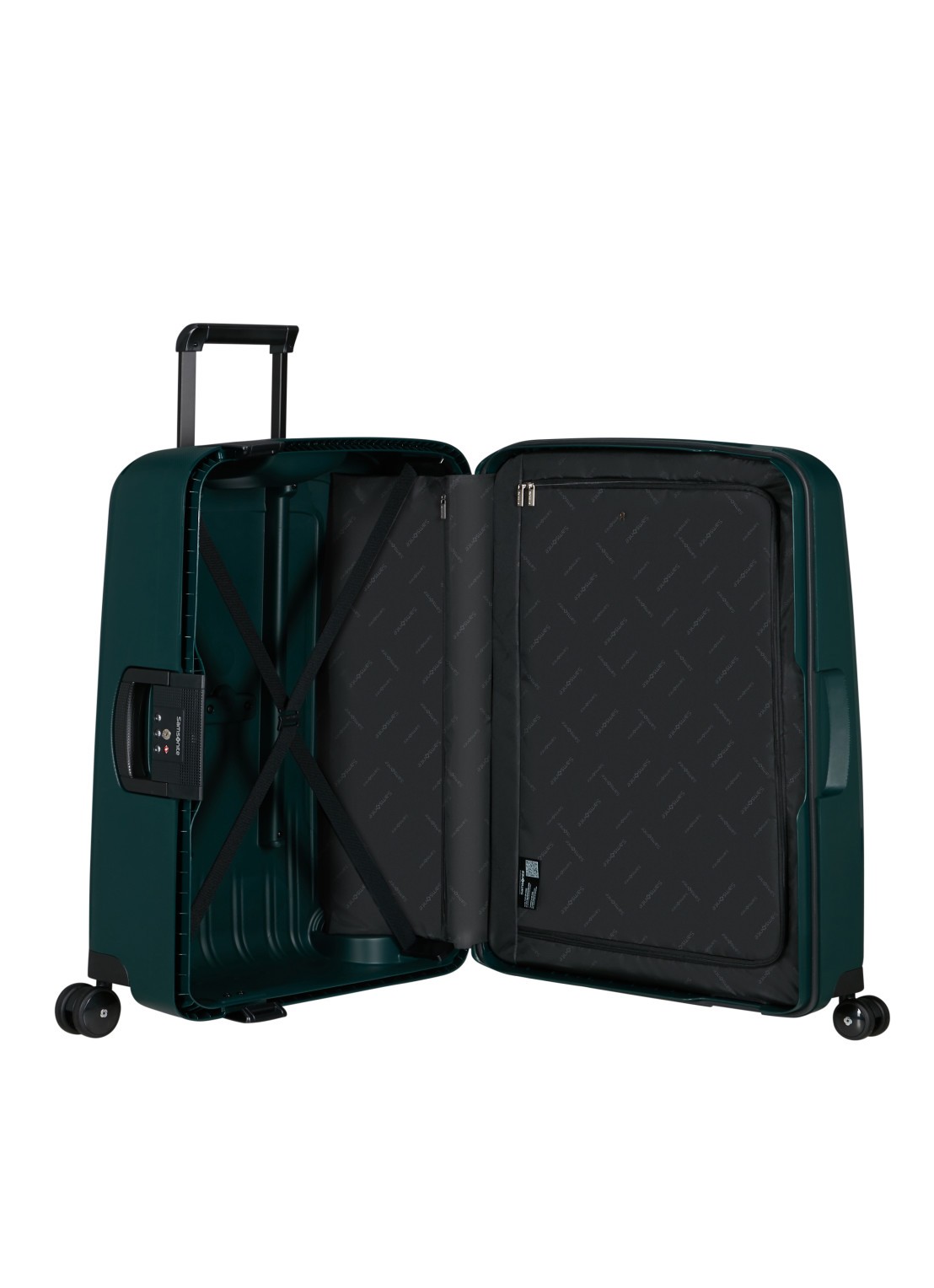 Samsonite S'Cure spinner 75 cm - voorkant 2 dark teal / donkergroen