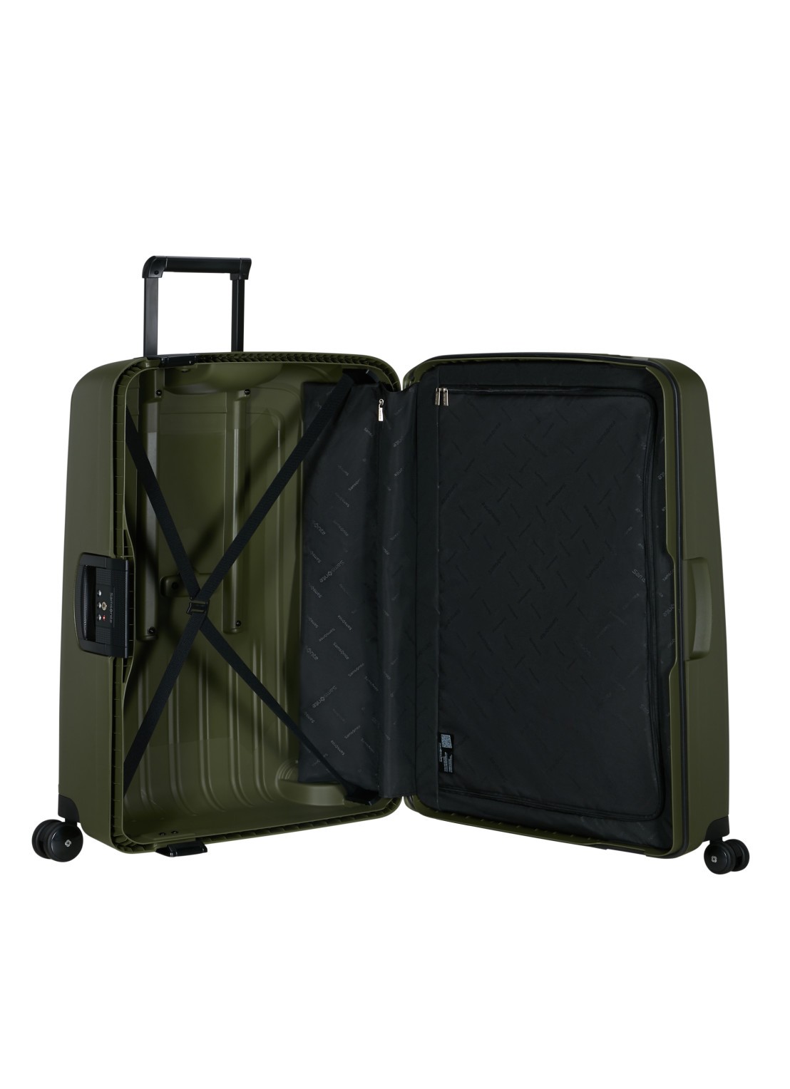 Samsonite S'Cure spinner 75 cm - detail olijfgroen