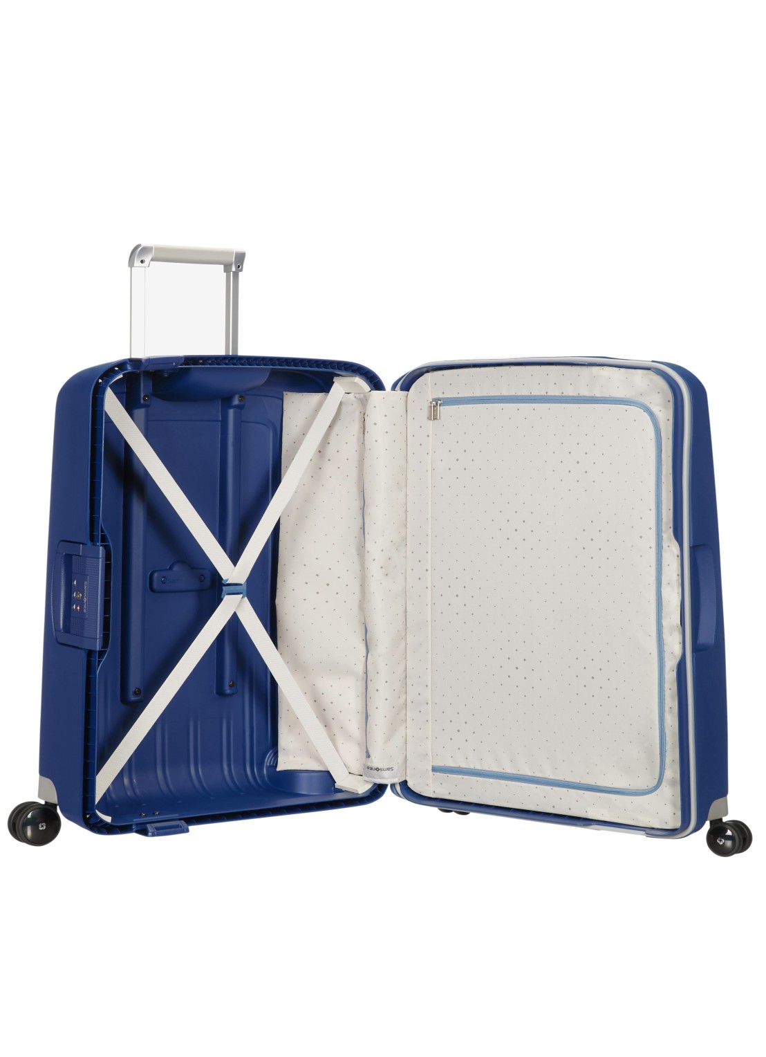 Samsonite S'Cure spinner 81 cm - voorkant 2 donkerblauw
