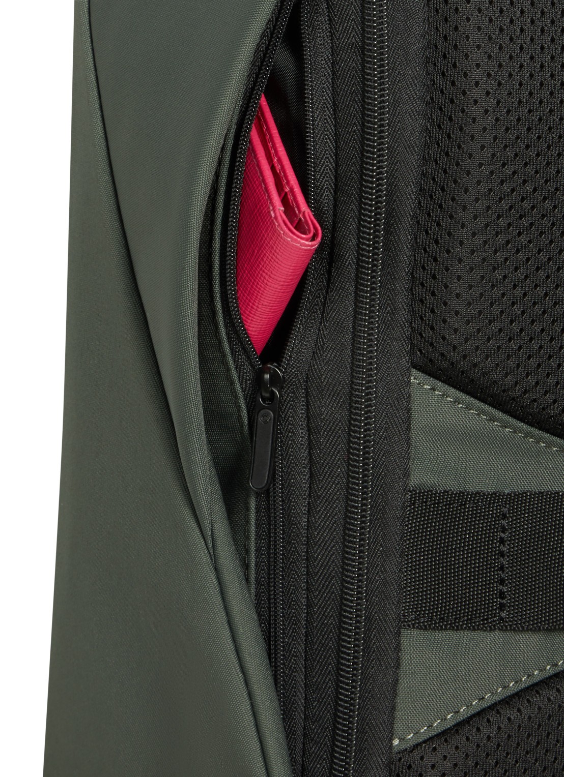 Samsonite Securipak 2.0 rugzak met 15,6 inch laptopvak - detail 2 bronsgroen
