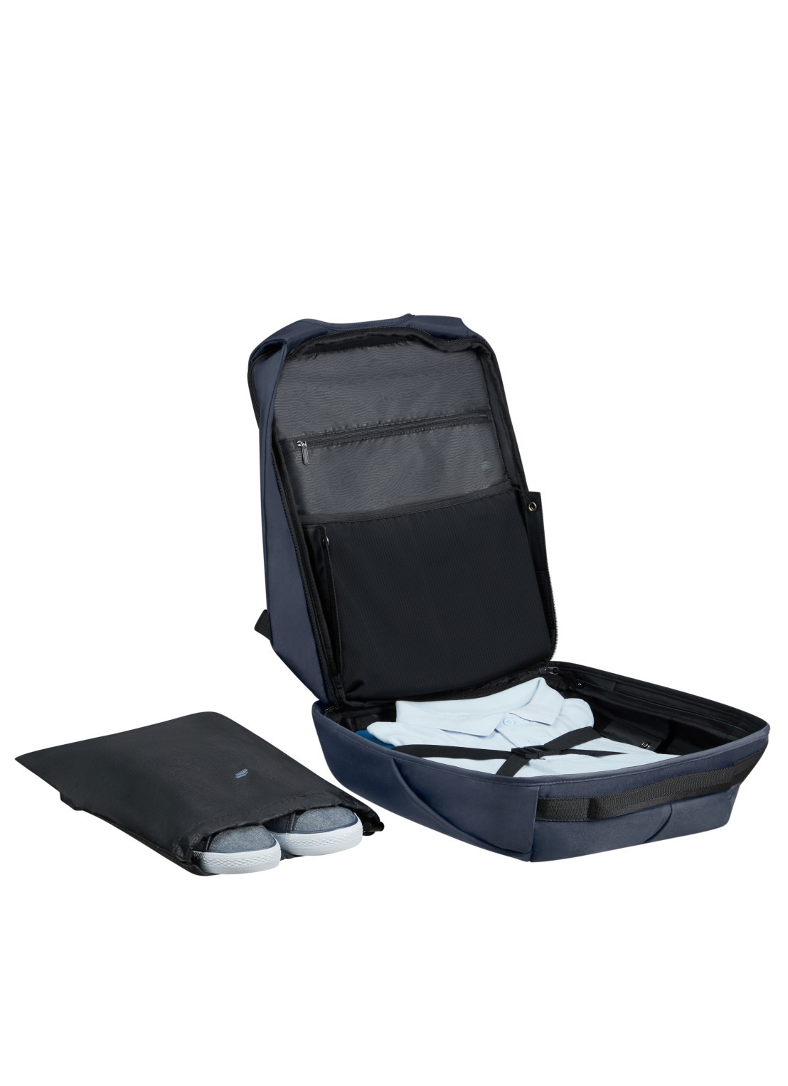 Samsonite Securipak 2.0 rugzak met 17,3 inch laptopvak - detail donkerblauw