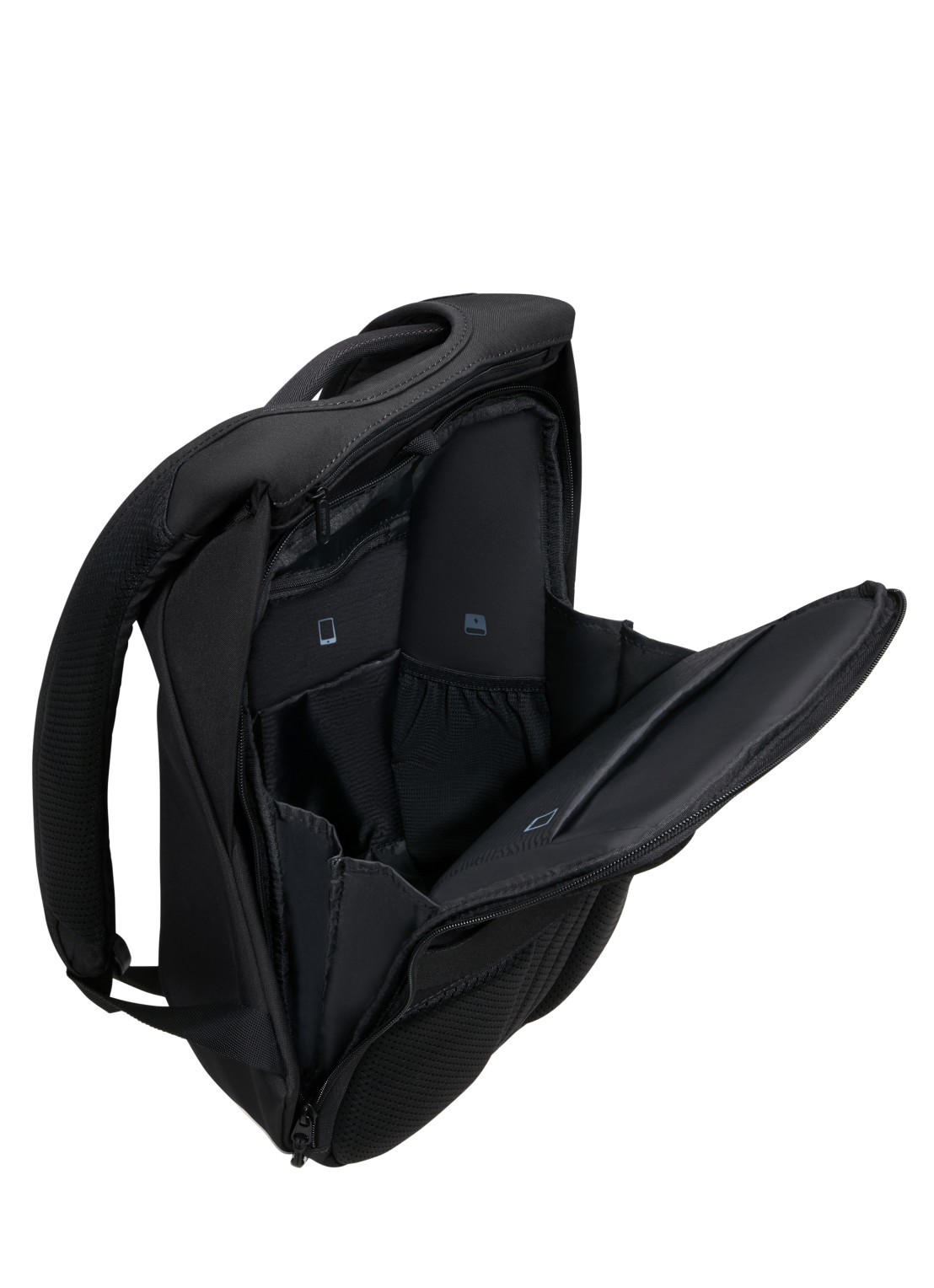 Samsonite Securipak 2.0 rugzak - achterkant zwart