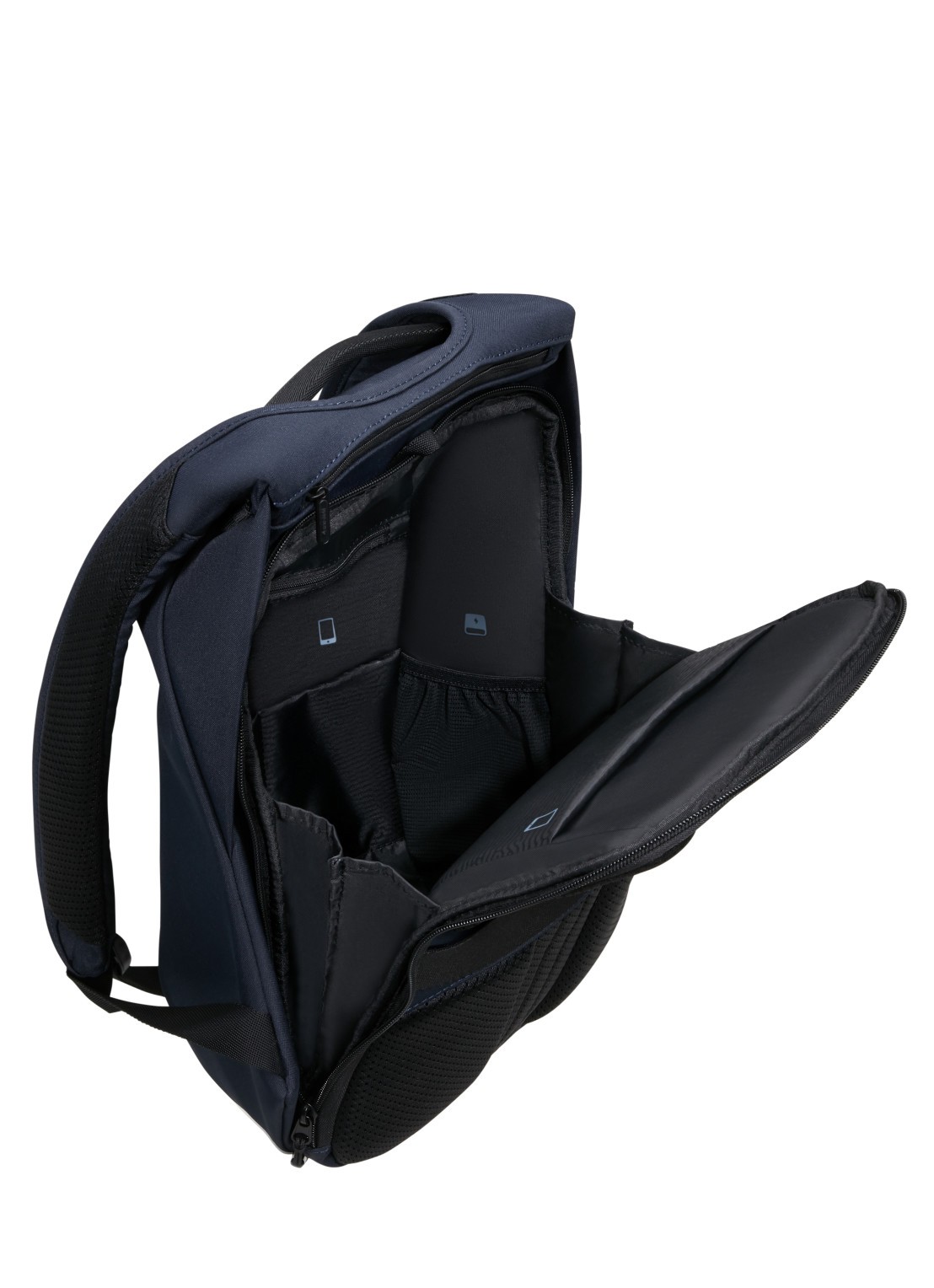 Samsonite Securipak 2.0 rugzak - achterkant 3 donkerblauw