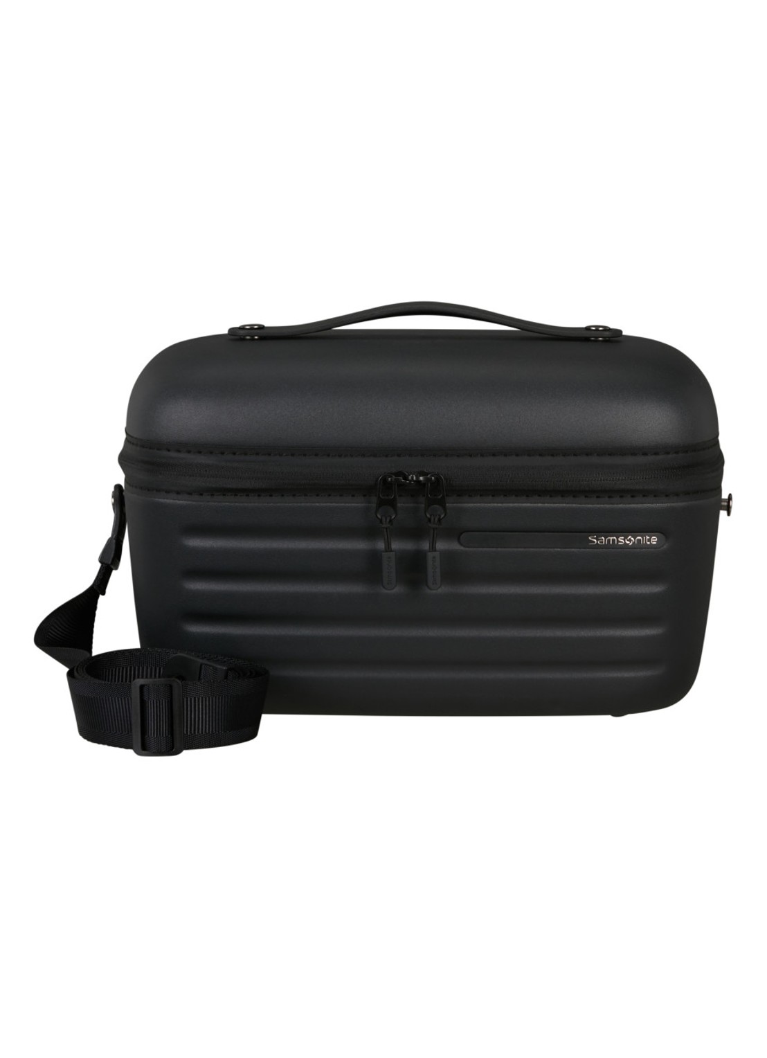 Samsonite Stackd beautycase met afneembare schouderriem en uitneembaar etui - voorkant 3 zwart