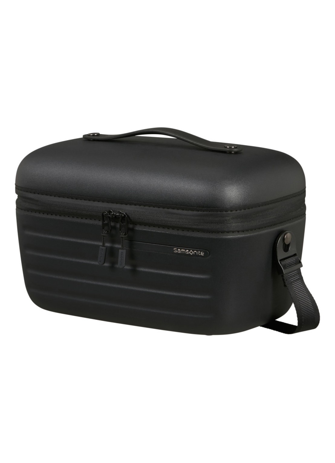 Samsonite Stackd beautycase met afneembare schouderriem en uitneembaar etui - voorkant 4 zwart
