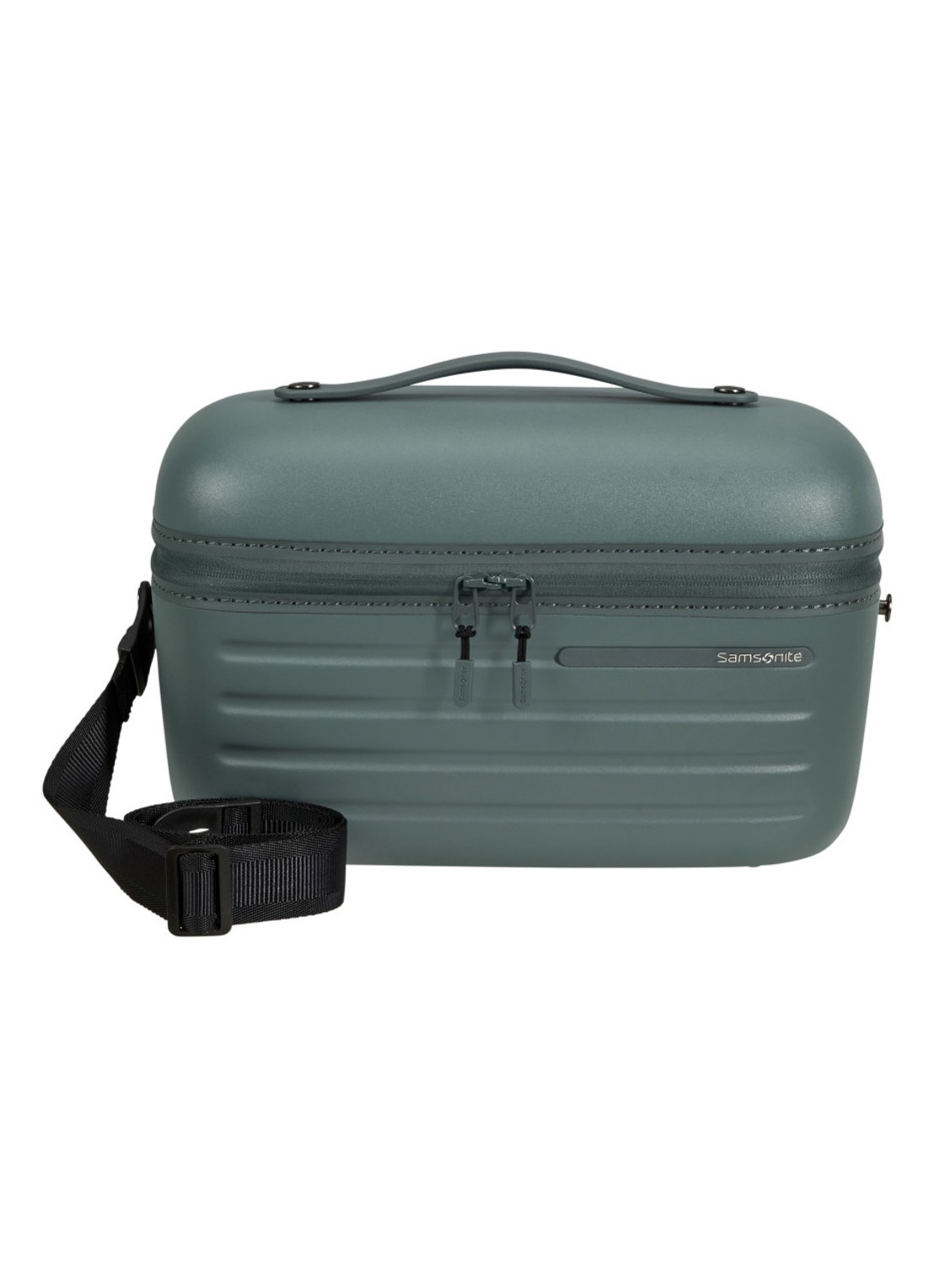 Samsonite Stackd beautycase met afneembare schouderriem en uitneembaar etui - voorkant lichtblauw