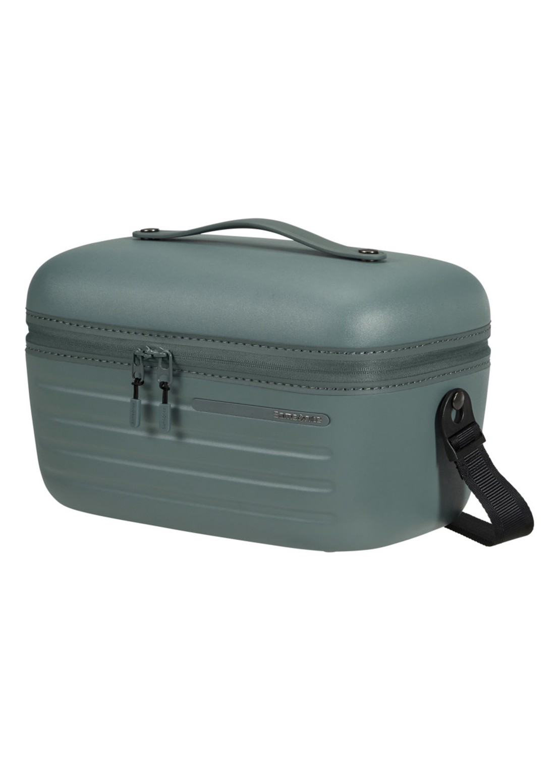 Samsonite Stackd beautycase met afneembare schouderriem en uitneembaar etui - voorkant 2 lichtblauw
