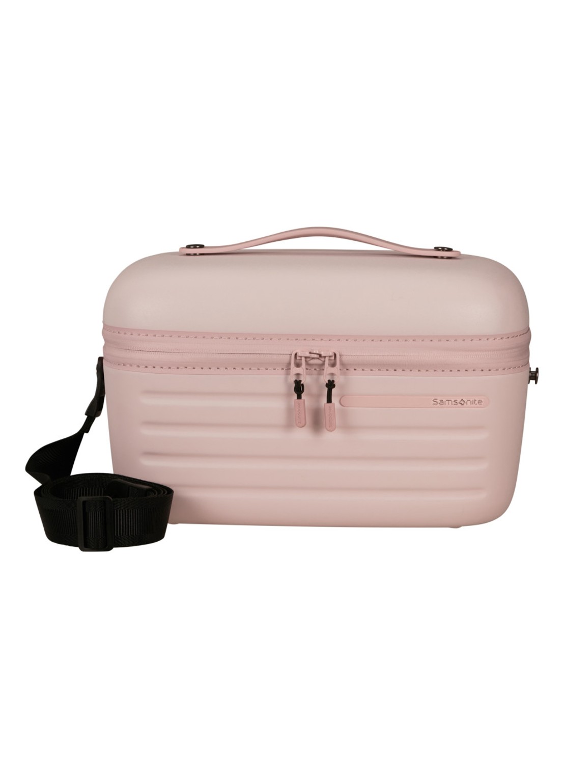 Samsonite Stackd beautycase met afneembare schouderriem en uitneembaar etui - voorkant 3 lichtroze