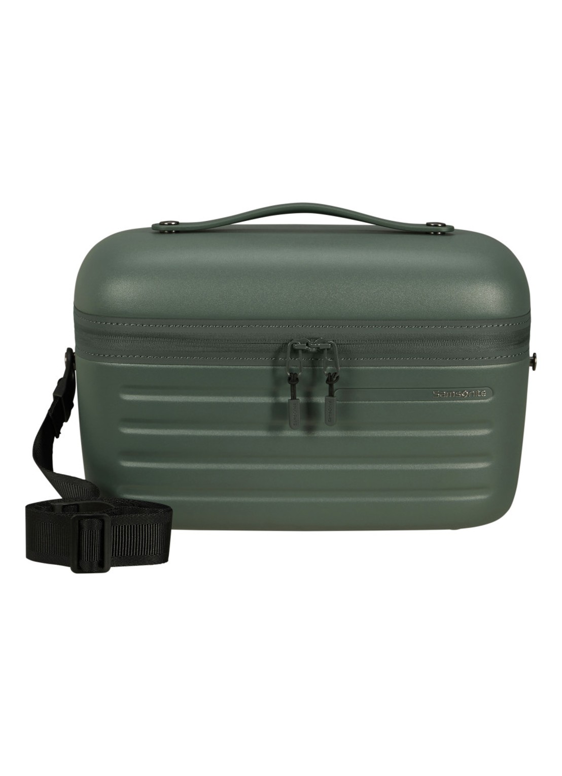 Samsonite Stackd beautycase met afneembare schouderriem en uitneembaar etui - voorkant 2 groen