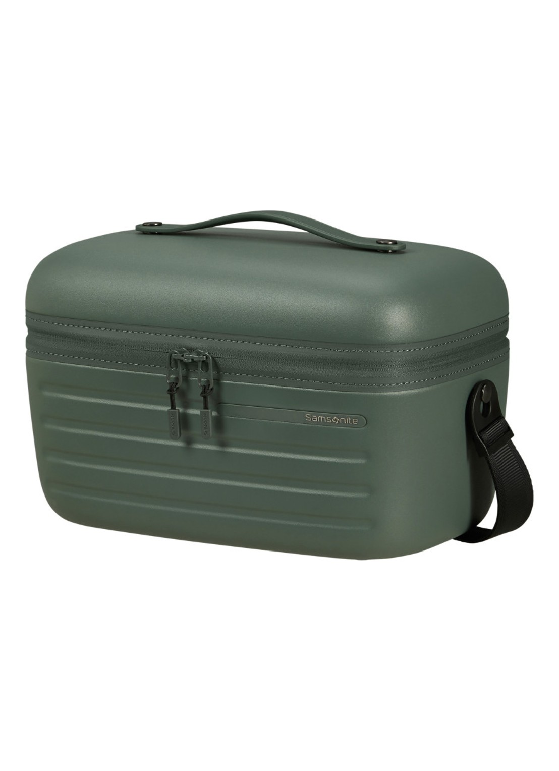 Samsonite Stackd beautycase met afneembare schouderriem en uitneembaar etui - voorkant 3 groen