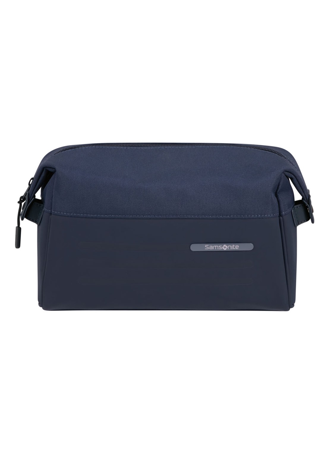 Samsonite Stackd toilettas met logo - voorkant staalblauw