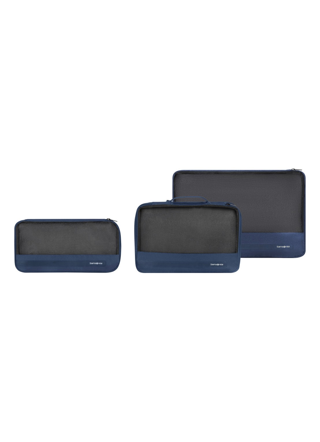 Samsonite TA Revolution koffer organizer set van 3 - voorkant donkerblauw