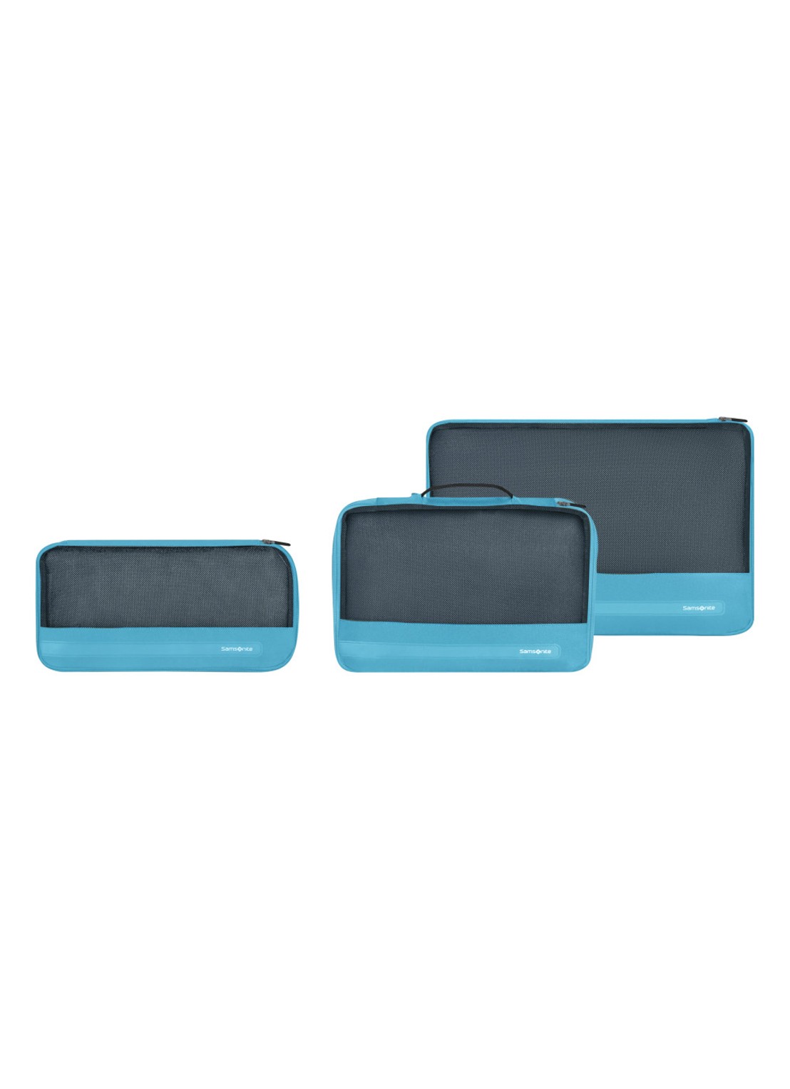 Samsonite TA Revolution koffer organizer set van 3 - voorkant blauw