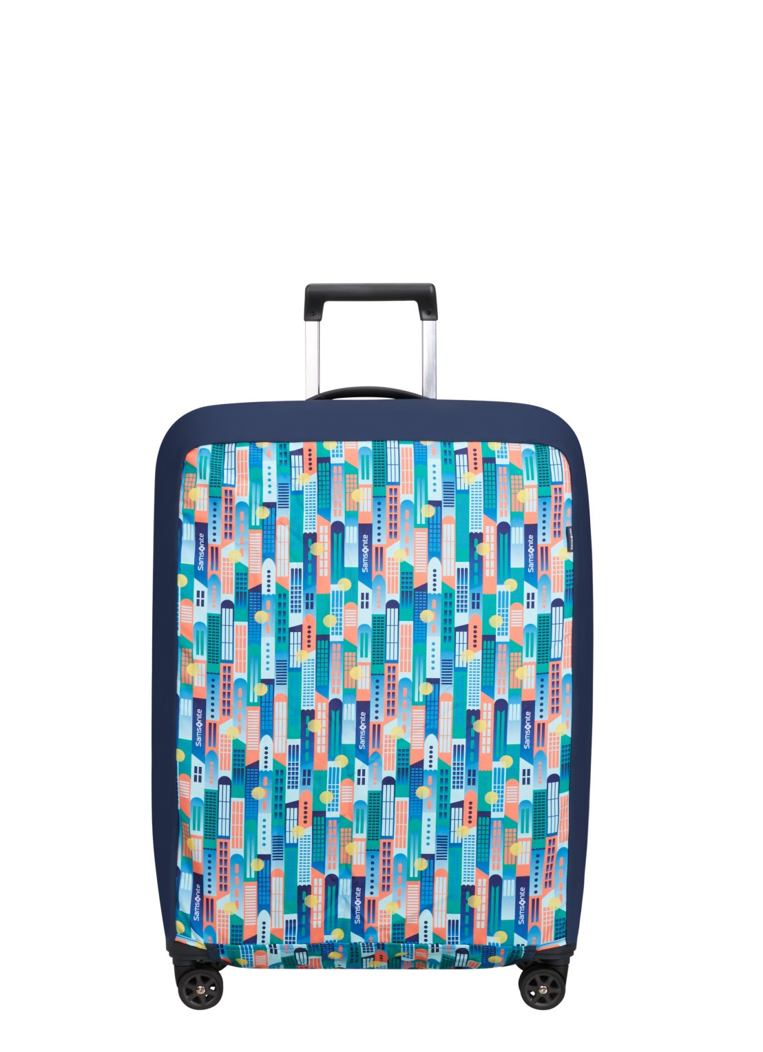 Samsonite TA Revolution L kofferhoes - voorkant donkerblauw