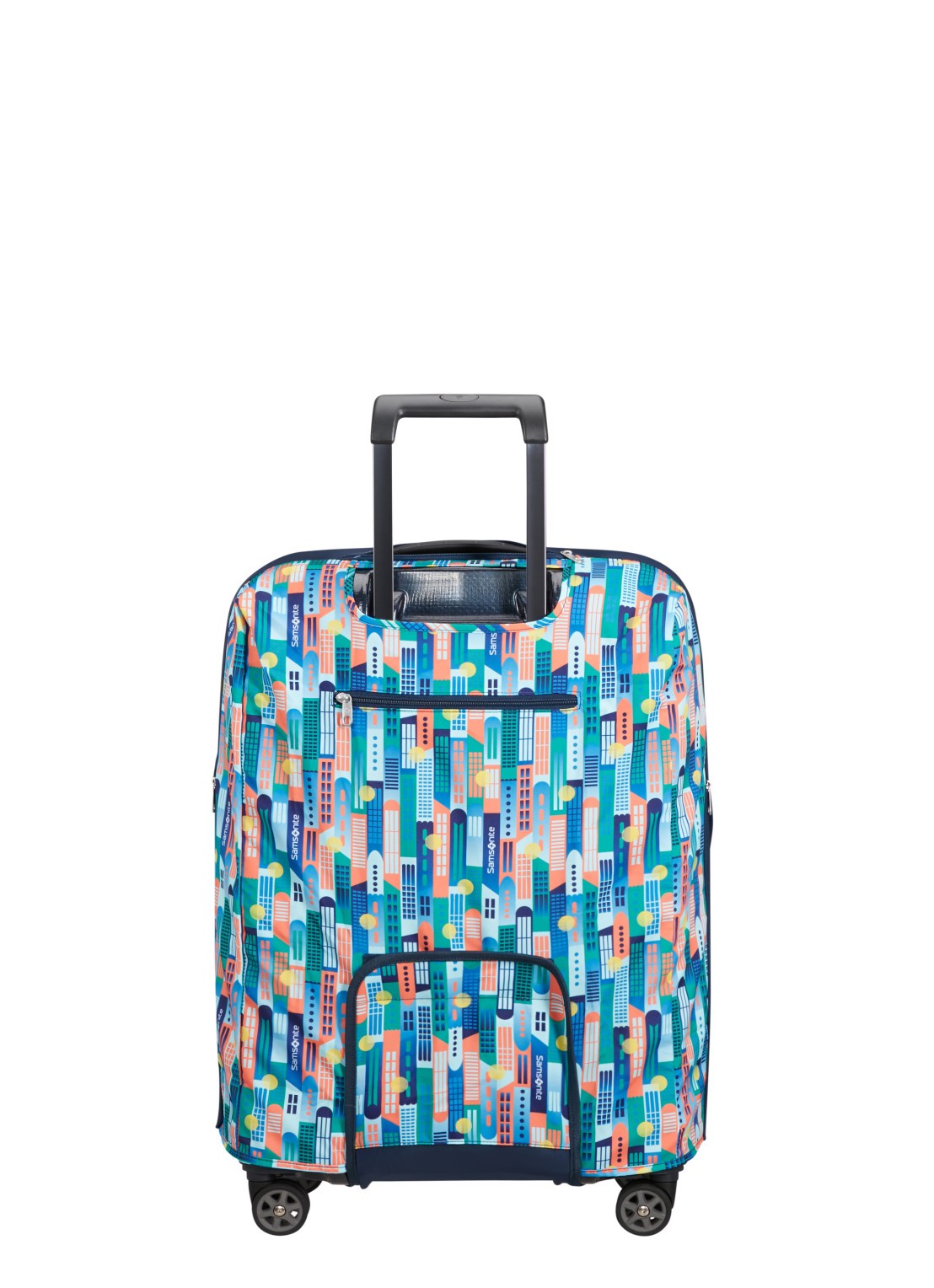 Samsonite TA Revolution M kofferhoes - achterkant donkerblauw