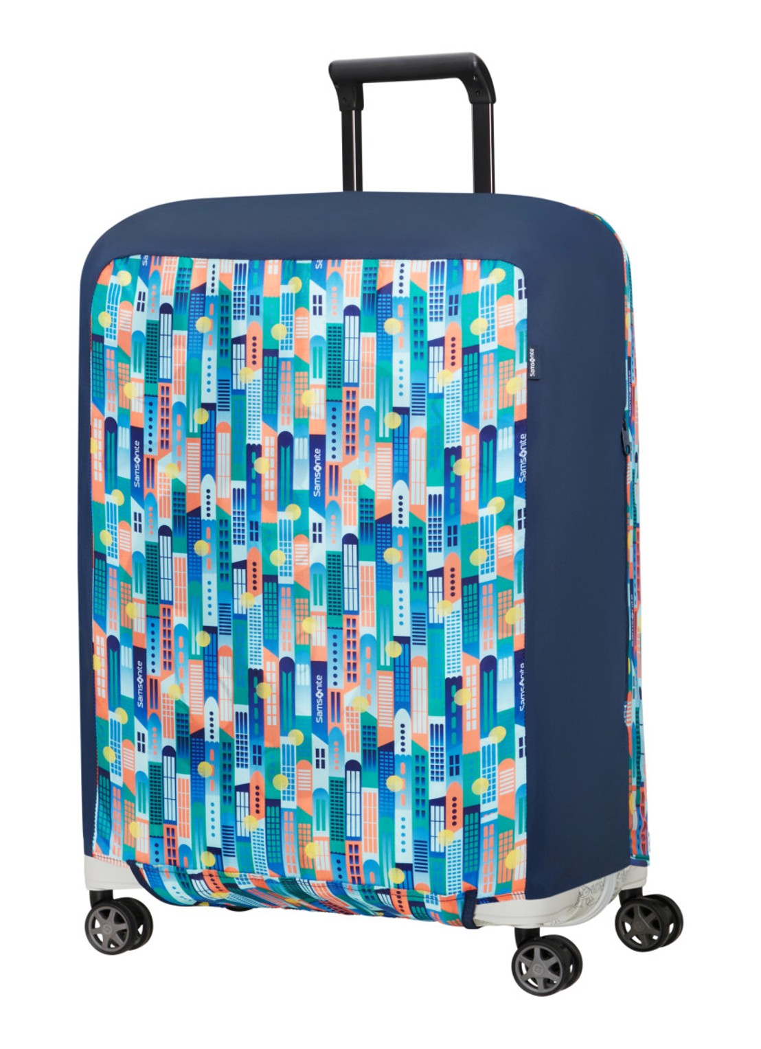 Samsonite TA Revolution M kofferhoes - voorkant 3 donkerblauw