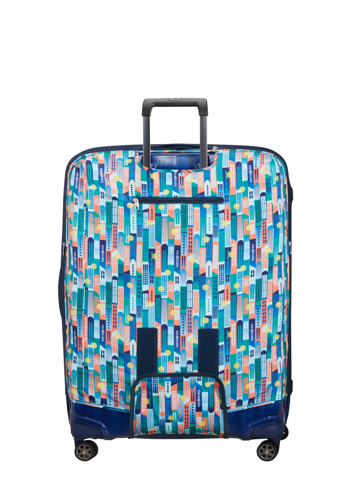 Samsonite TA Revolution XL kofferhoes - achterkant donkerblauw