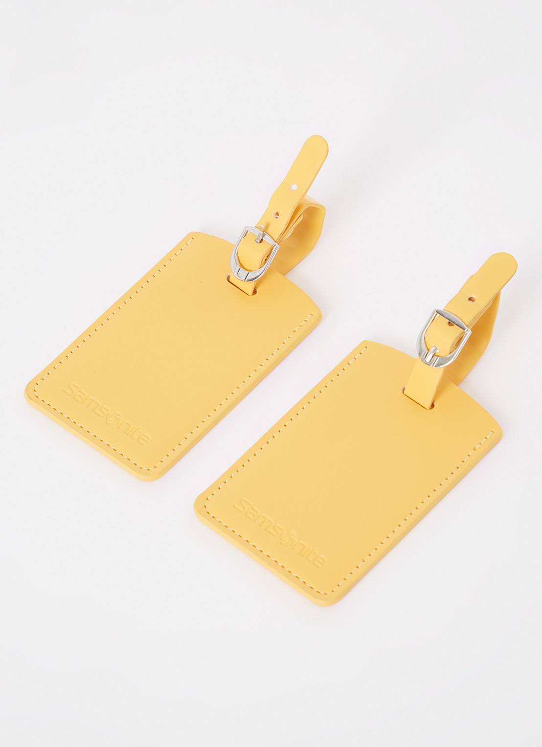 Samsonite Travel Accessories bagagelable set van 2 - voorkant lichtgeel