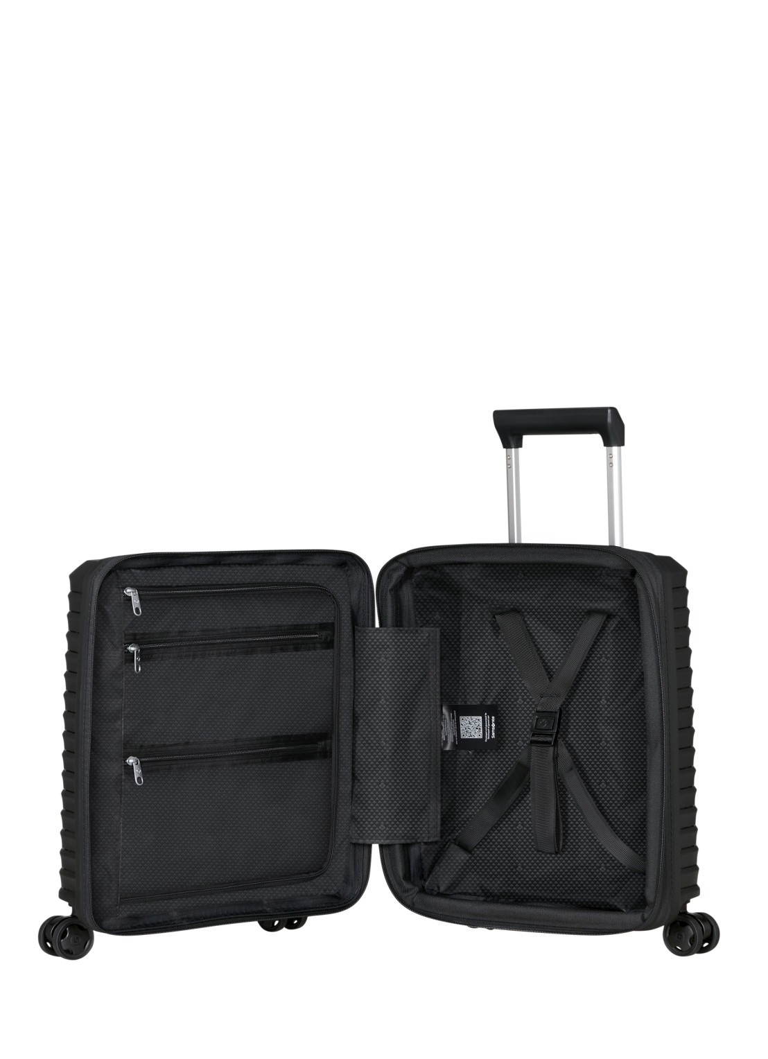 Samsonite Upscape vergrootbare spinner 45 cm - achterkant 3 zwart