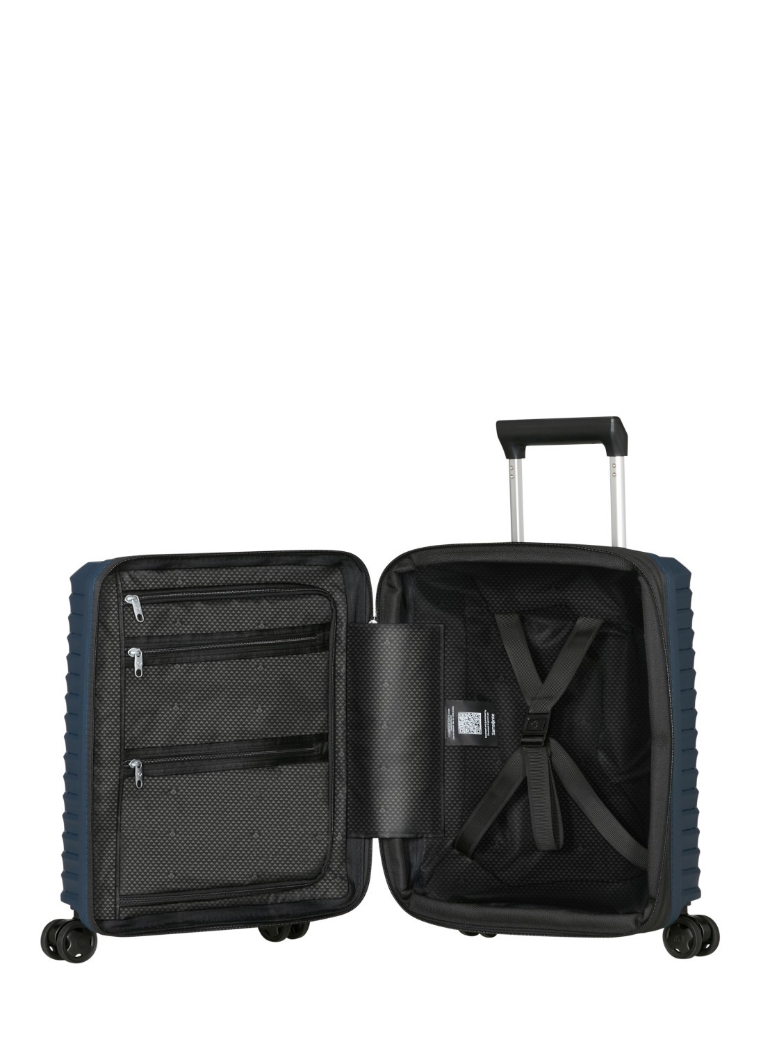 Samsonite Upscape vergrootbare spinner 45 cm - achterkant donkerblauw