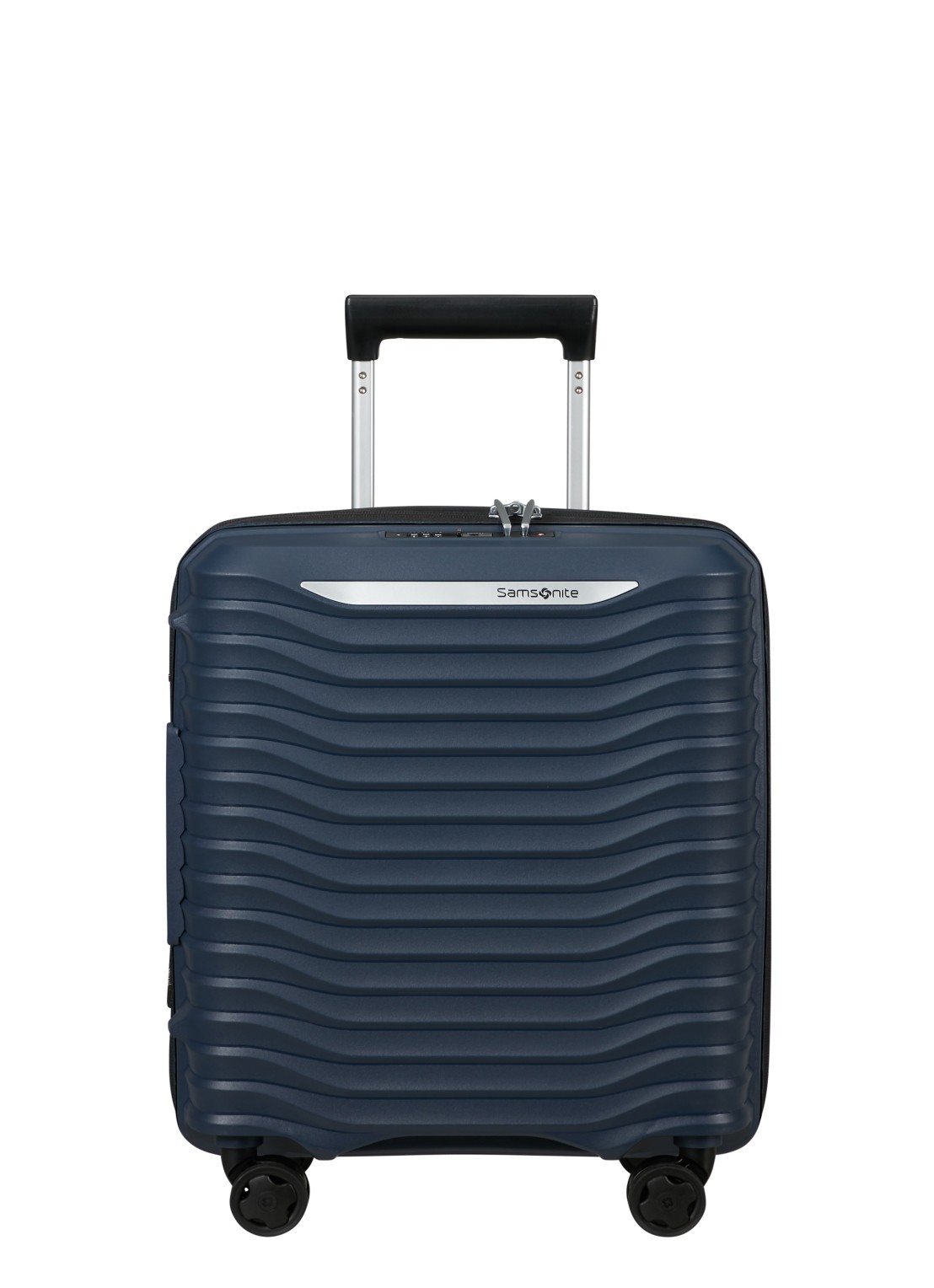 Samsonite Upscape vergrootbare spinner 45 cm - voorkant 4 donkerblauw