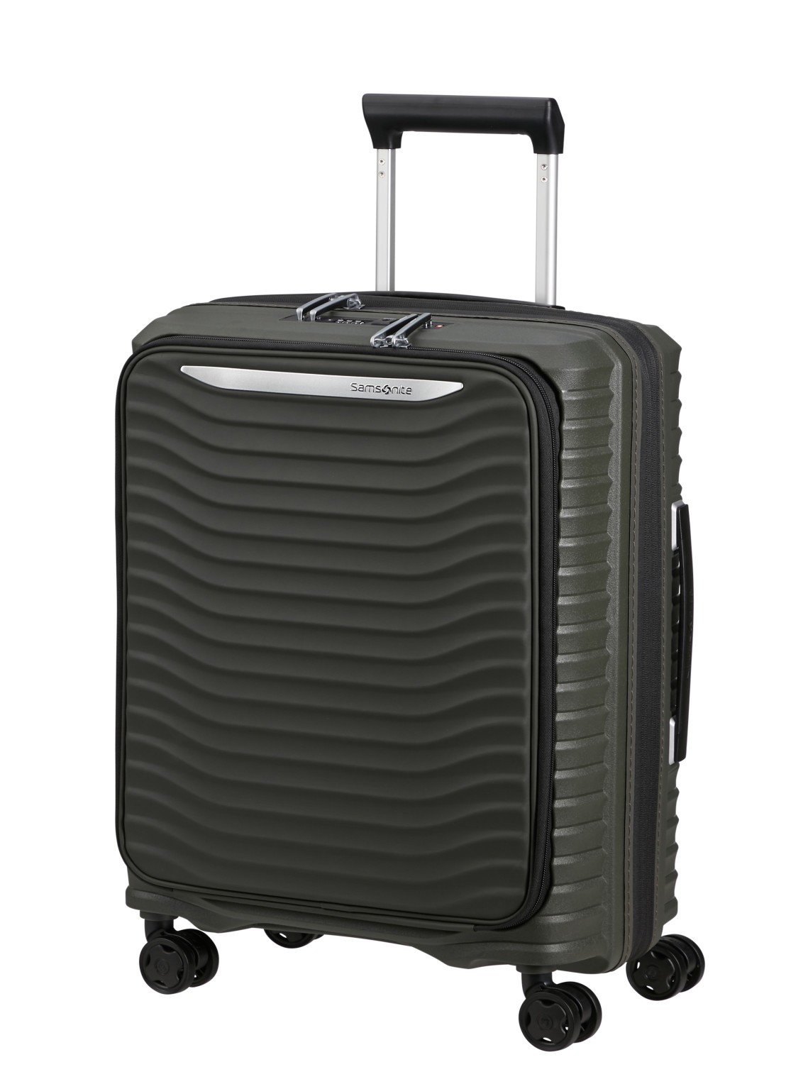 Samsonite Upscape vergrootbare spinner 55 cm - voorkant 5 groen