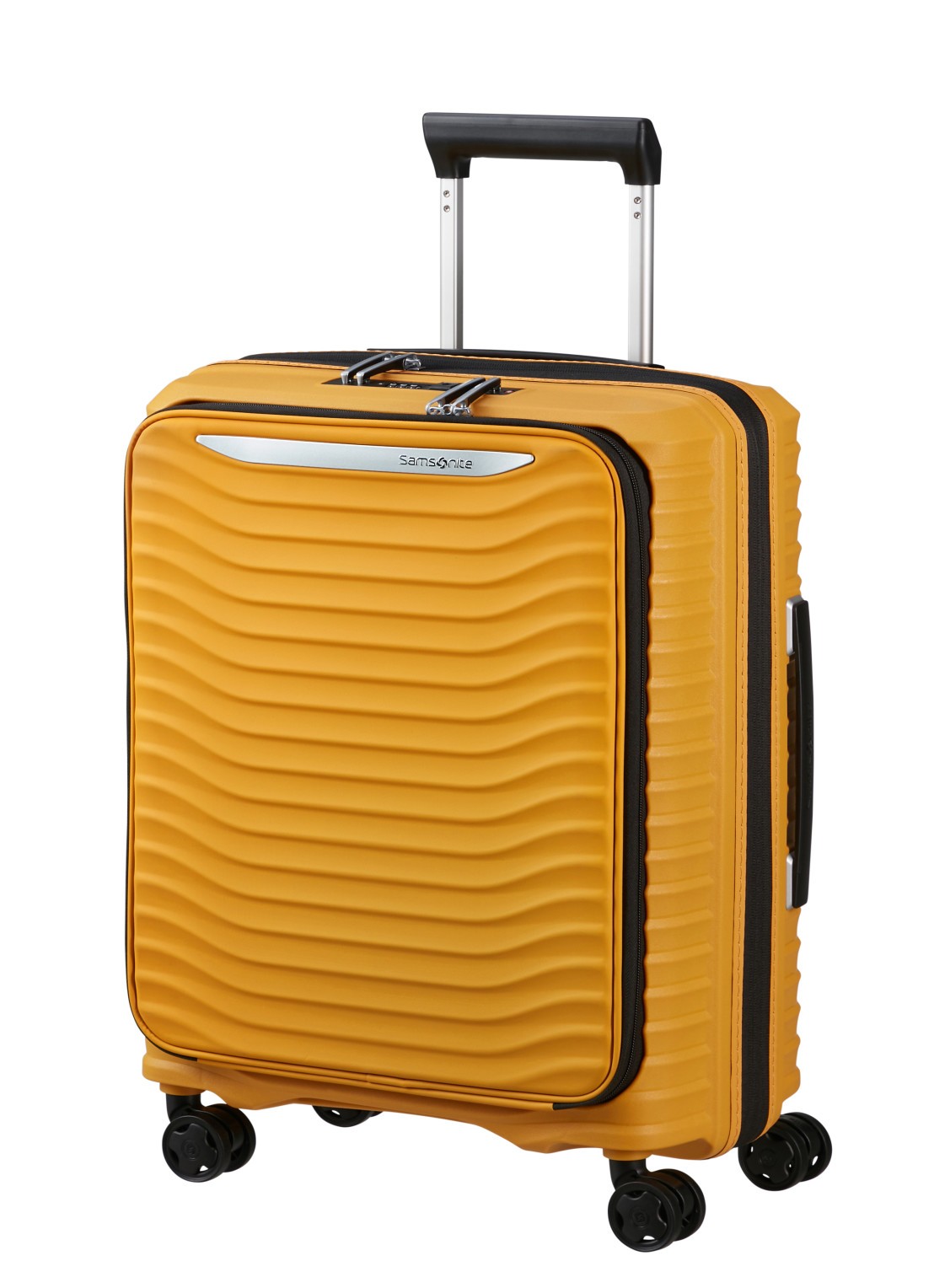 Samsonite Upscape vergrootbare spinner 55 cm - voorkant 2 geel