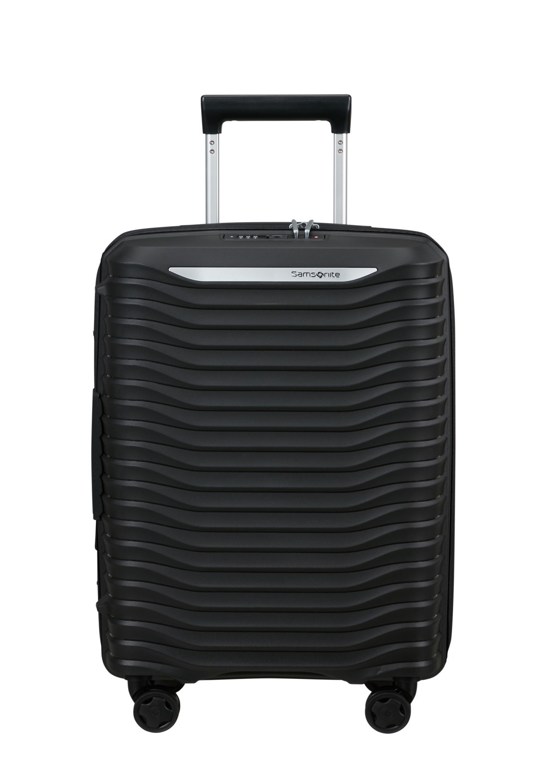 Samsonite Upscape vergrootbare spinner 55 cm - voorkant zwart