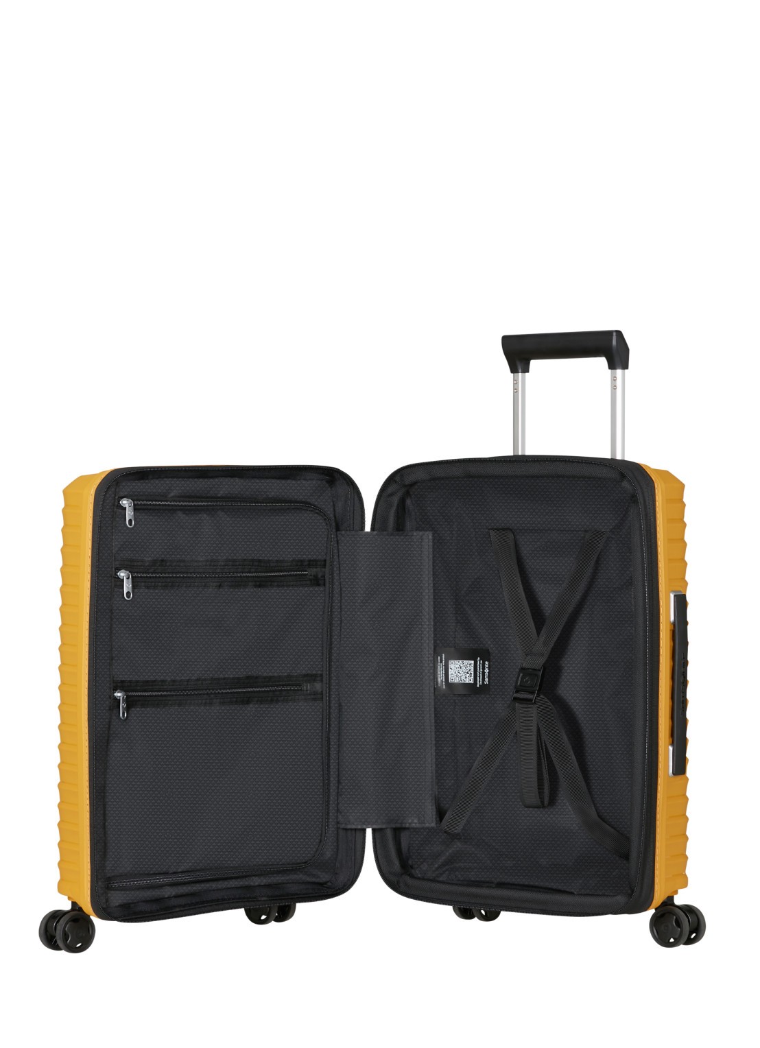 Samsonite Upscape vergrootbare spinner 55 cm - achterkant 2 geel