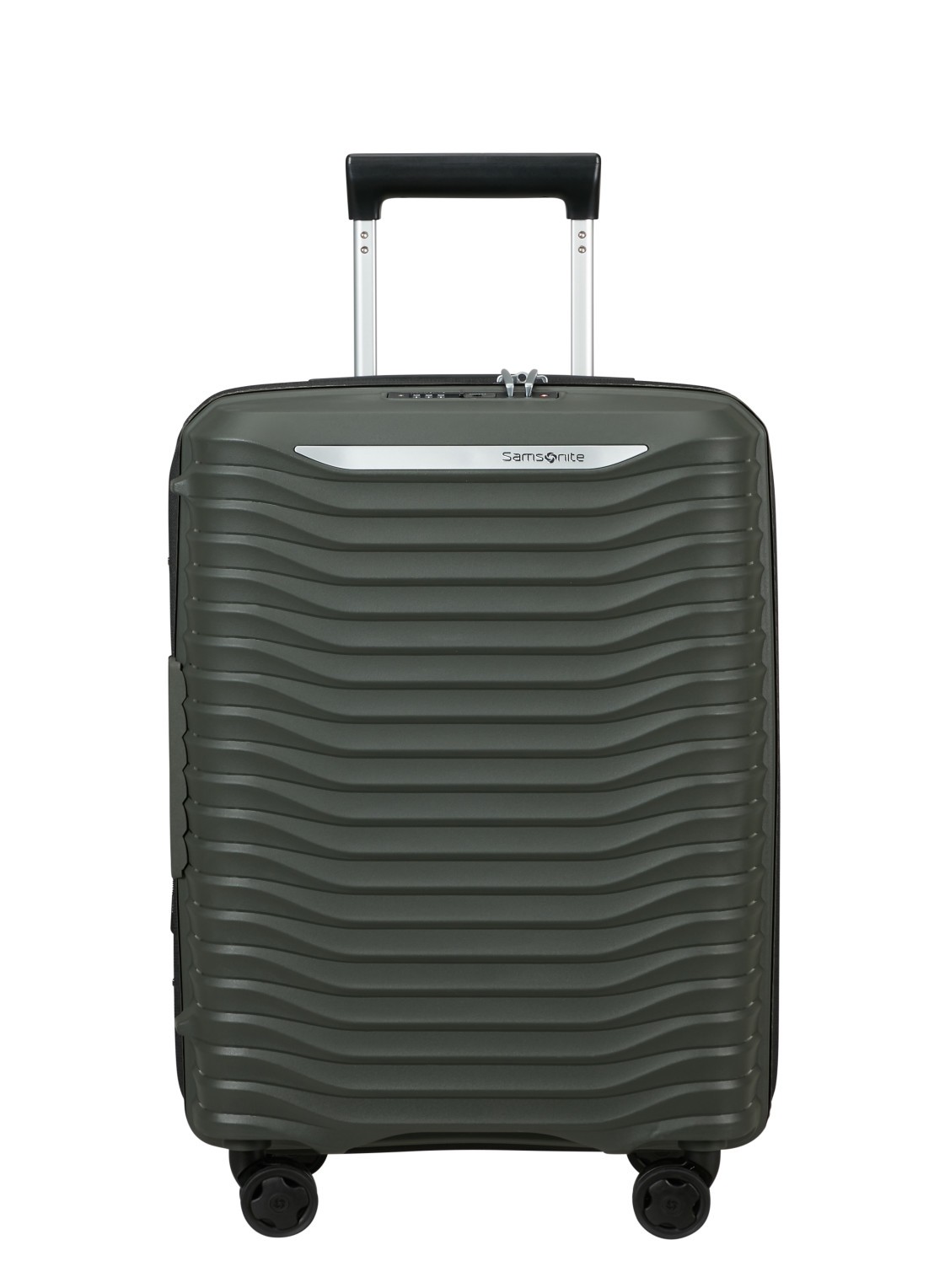 Samsonite Upscape vergrootbare spinner 55 cm - voorkant 3 groen
