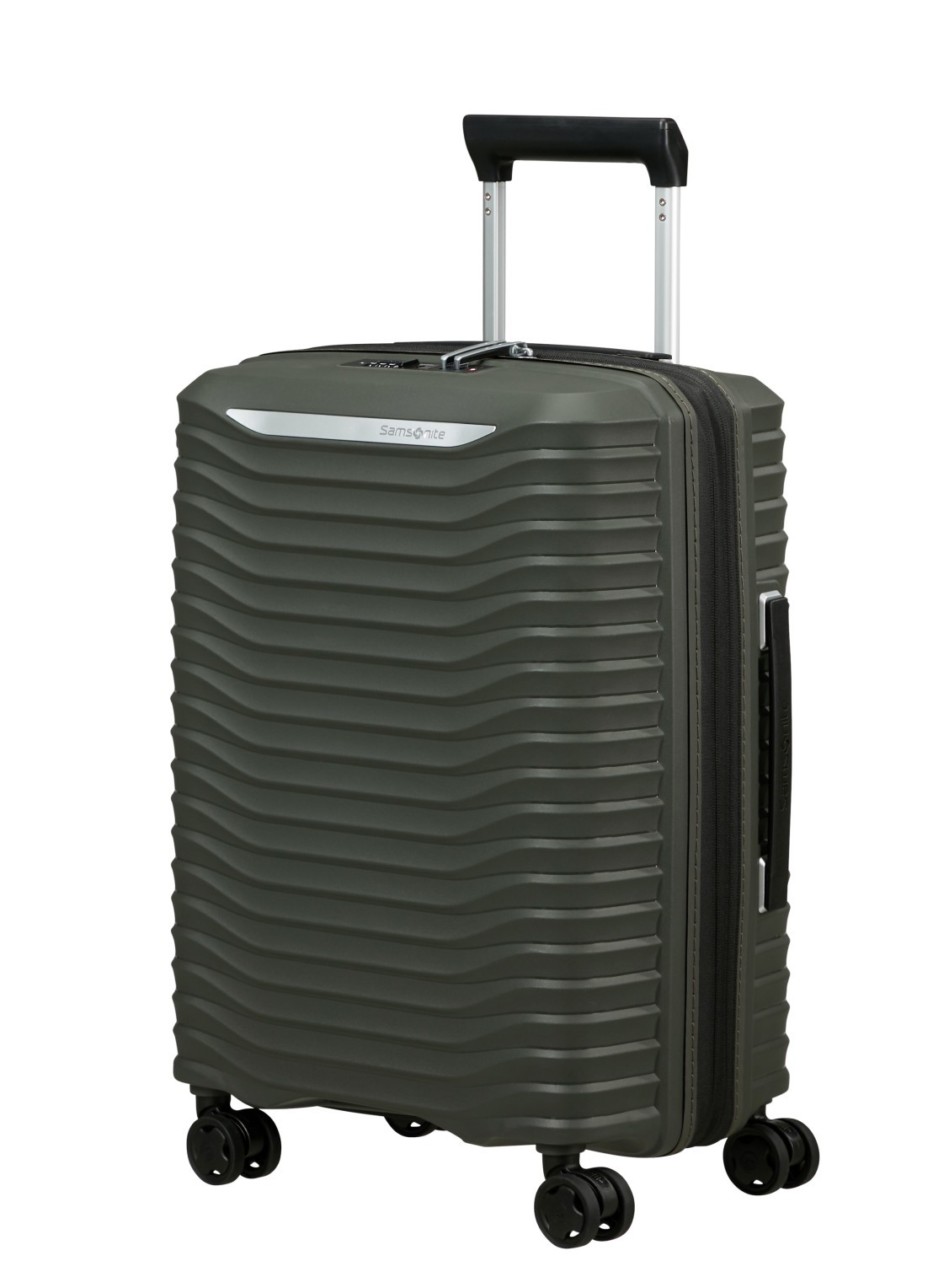 Samsonite Upscape vergrootbare spinner 55 cm - voorkant 4 groen