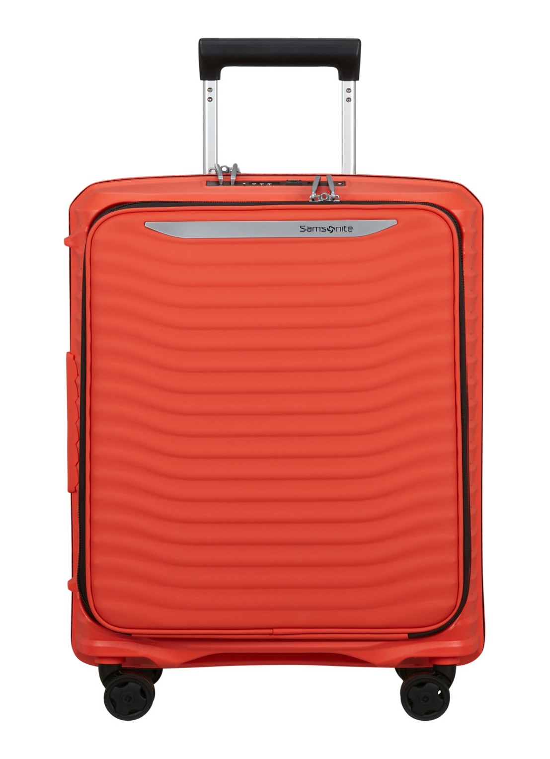 Samsonite Upscape vergrootbare spinner 55 cm - voorkant oranjerood