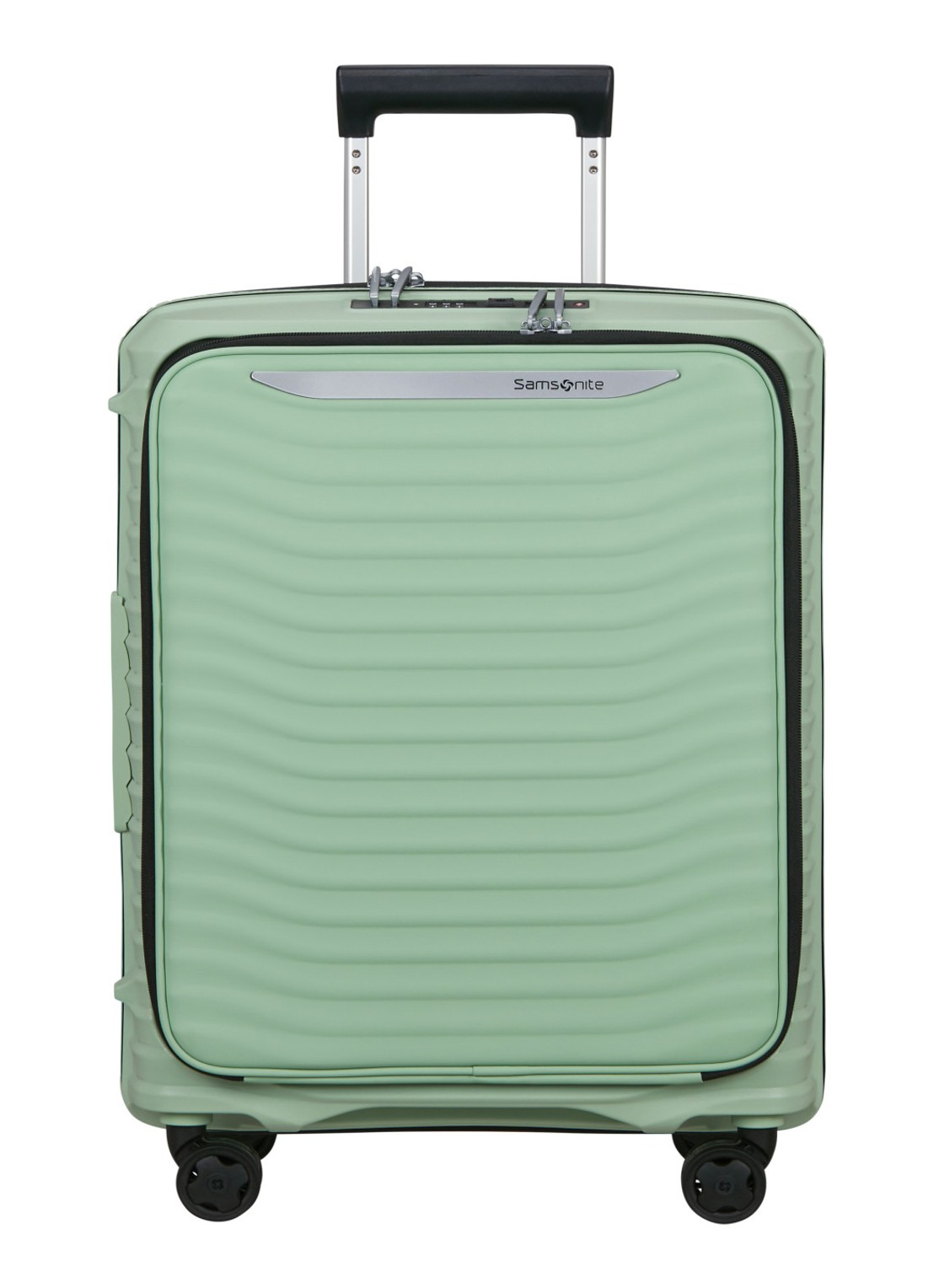 Samsonite Upscape vergrootbare spinner 55 cm - voorkant 2 lindegroen