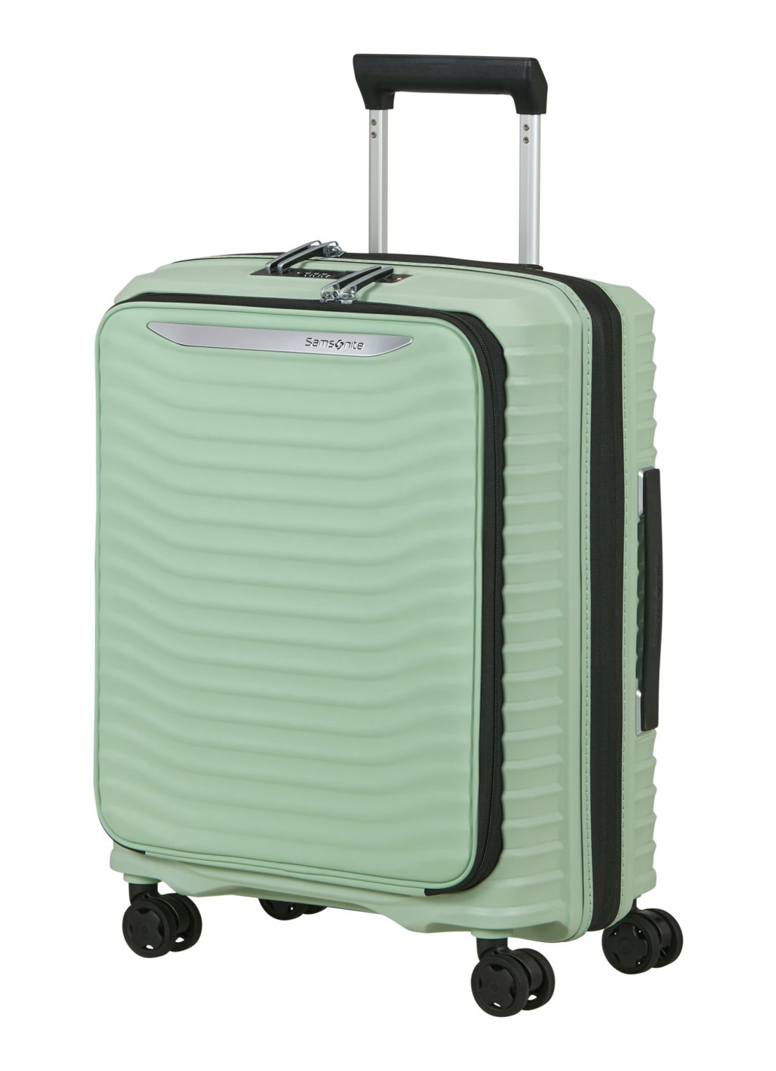 Samsonite Upscape vergrootbare spinner 55 cm - voorkant 3 lindegroen