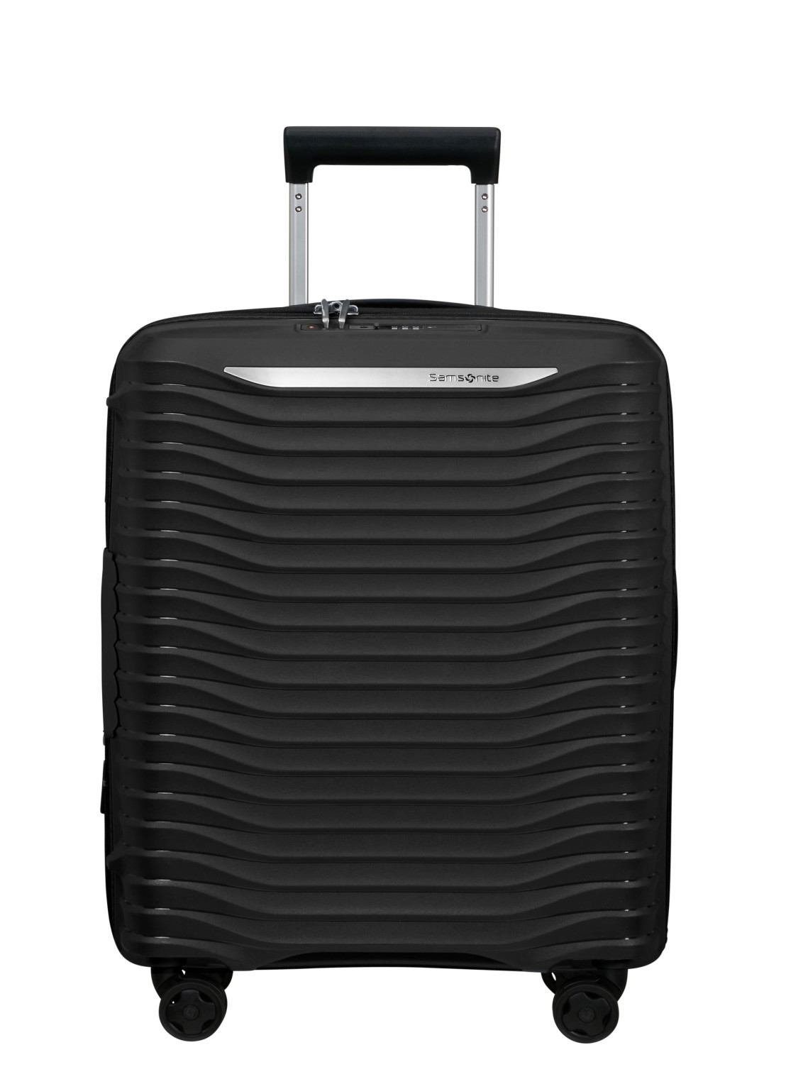 Samsonite Upscape vergrootbare spinner 55 cm - voorkant zwart
